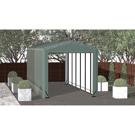 Shelterlogic ShelterTube Wind and Snow-Load Rated Garage, 10x27x10 Green SQAACC0104C01002710